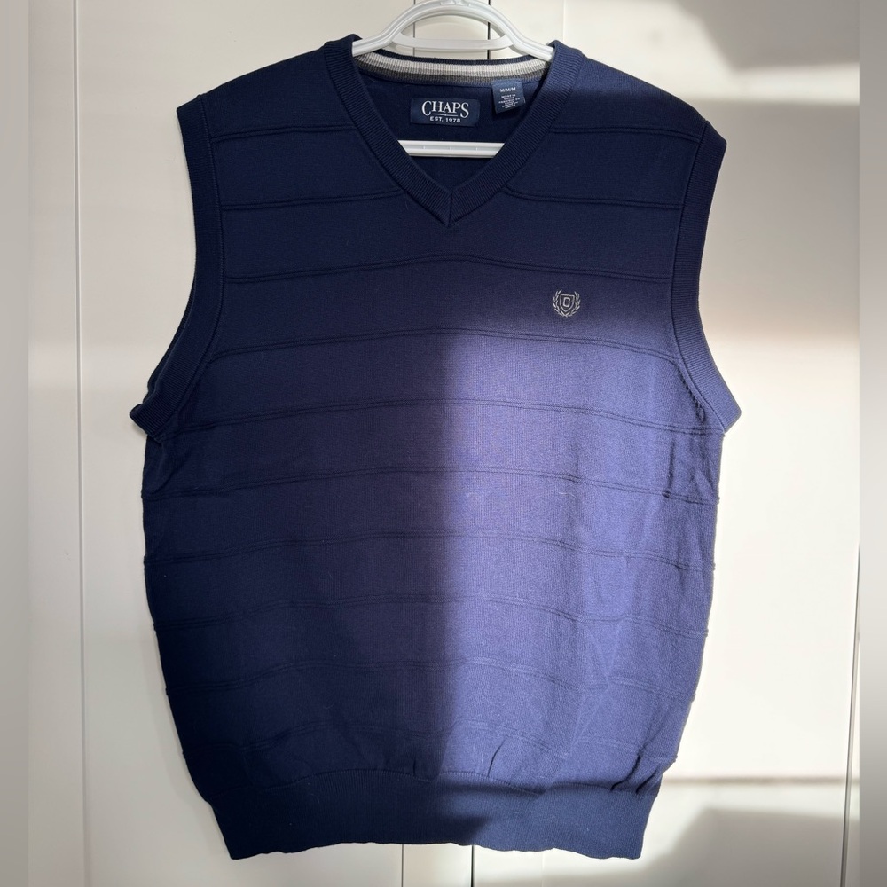 Vintage Chaps Navy Sweater Vest